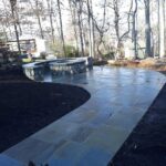 Flagstone Patio Fireplace Built-in